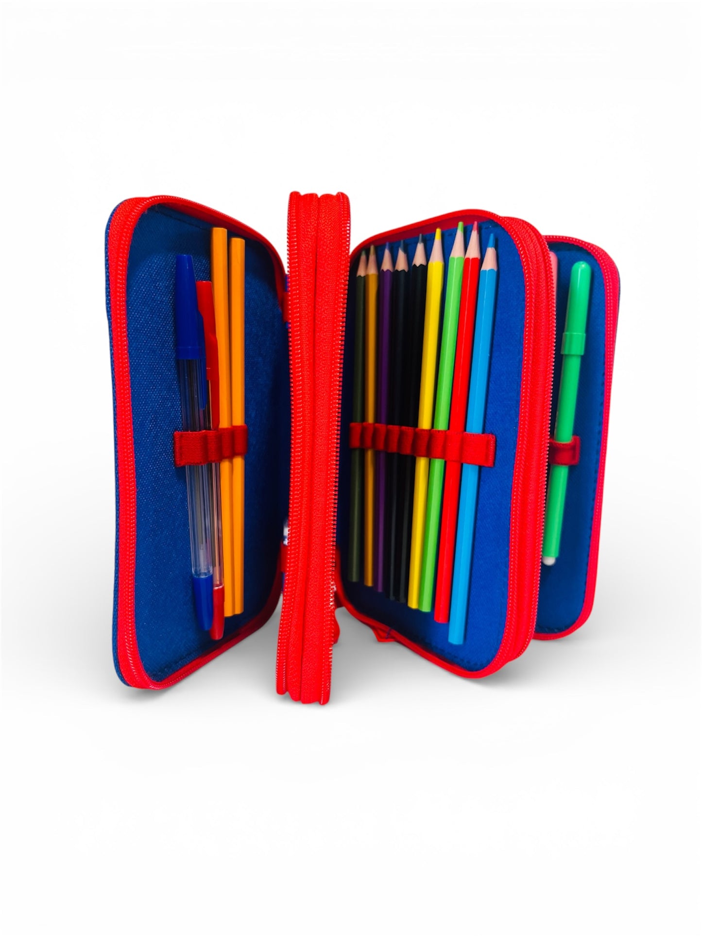 Astuccio 3 Zip Sonic – Astuccio Scuola Completo con Tre Scomparti
