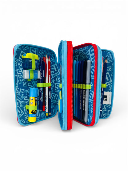 Astuccio 3 Zip Seven Sj Gang Sharky Skate – Astuccio Scuola a Tre Scomparti