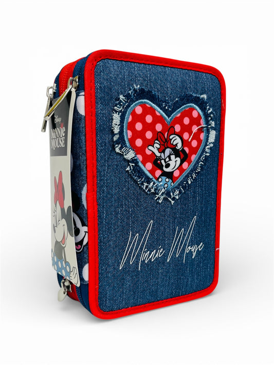 Astuccio 3 Zip Seven Minnie – Astuccio Scuola a Tre Scomparti