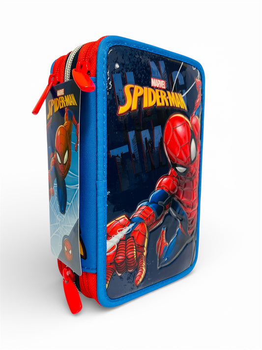 Astuccio 3 Zip Seven Spiderman – Astuccio Scuola a Tre Scomparti