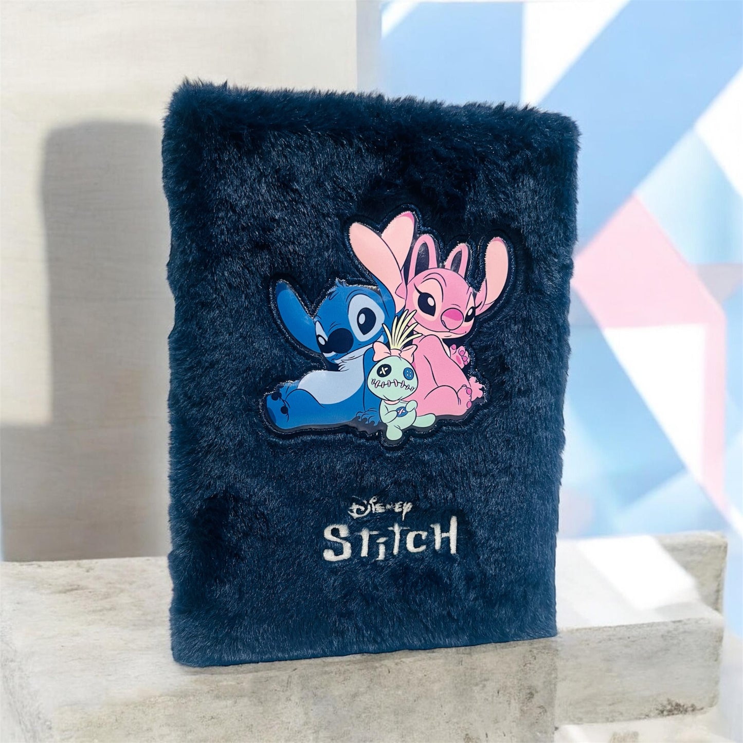 Taccuino Stitch con Copertina in Peluche – Quaderno Morbido Disney