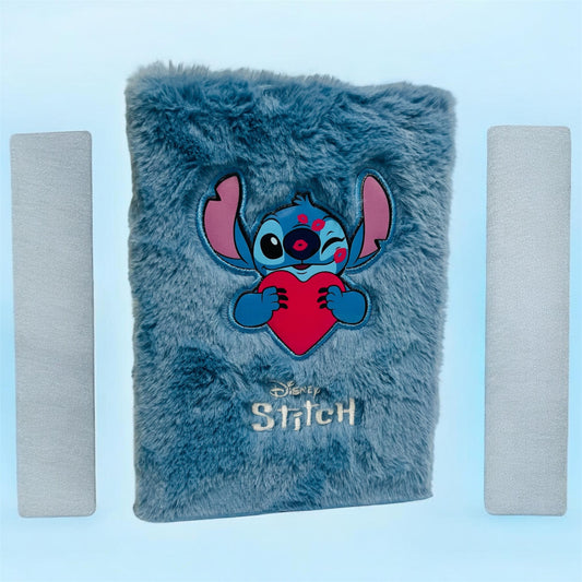Taccuino Stitch con Copertina in Peluche – Quaderno Morbido Disney